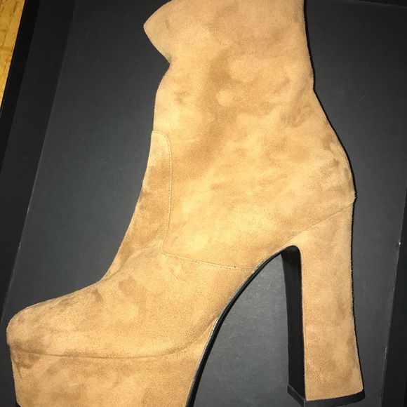 chunky suede ankle boots